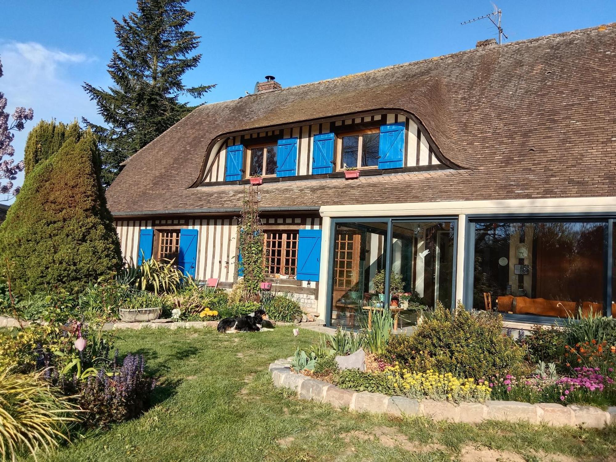 Chez Catherine - Chaumiere Normande Theuville-aux-Maillots Exterior foto