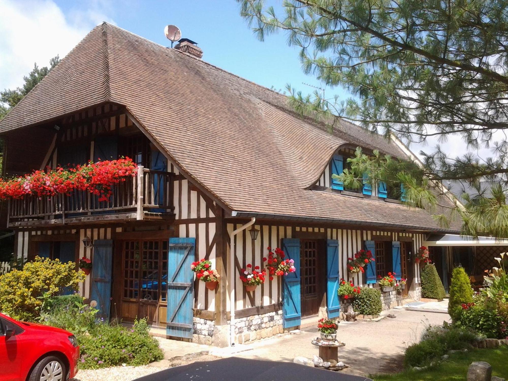Chez Catherine - Chaumiere Normande Theuville-aux-Maillots Exterior foto